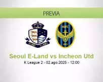 Pronóstico Seoul E-Land Incheon Utd (02 agosto 2025)
