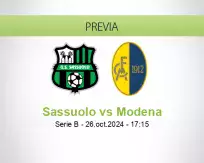 Pronóstico Sassuolo Modena (26 octubre 2024)