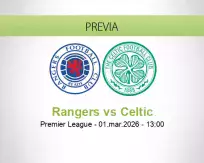 Pronóstico Rangers Celtic (01 marzo 2026)