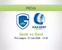 Pronóstico Genk Gent (01 marzo 2026)