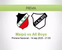 Pronóstico Maipú All Boys (14 septiembre 2025)