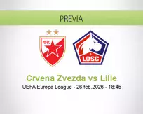 Pronóstico Crvena Zvezda Lille (26 febrero 2026)