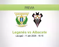 Pronóstico Leganés Albacete (11 abril 2026)
