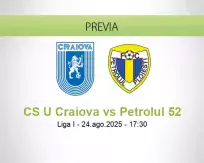 Pronóstico CS U Craiova Petrolul 52 (24 agosto 2025)