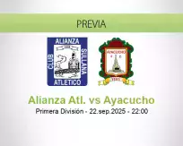 Pronóstico Alianza Atl. Ayacucho (22 septiembre 2025)