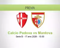 Pronóstico Calcio Padova Mantova (17 enero 2026)