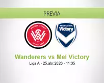 Pronóstico Wanderers Mel Victory (25 abril 2026)