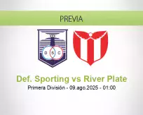 Pronóstico Def. Sporting River Plate (11 agosto 2025)