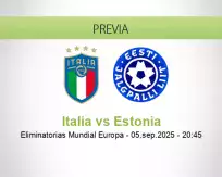 Pronóstico Italia Estonia (05 septiembre 2025)