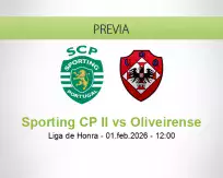 Pronóstico Sporting CP II Oliveirense (01 febrero 2026)