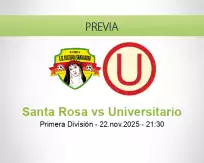 Pronóstico Santa Rosa Universitario (22 noviembre 2025)