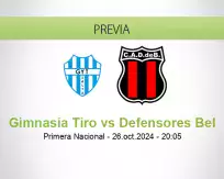 Pronóstico Gimnasia Tiro Defensores Bel (26 octubre 2024)