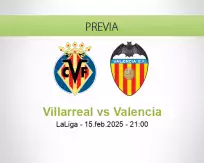 Pronóstico Villarreal Valencia (15 febrero 2025)