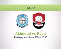 Pronóstico Akhdoud Raed (29 marzo 2024)