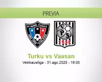 Pronóstico Turku Vaasan (31 agosto 2025)