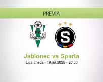 Pronóstico Jablonec Sparta (19 julio 2025)