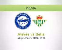 Pronóstico Alavés Betis (25 enero 2026)
