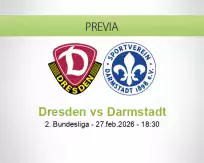 Pronóstico Dresden Darmstadt (27 febrero 2026)