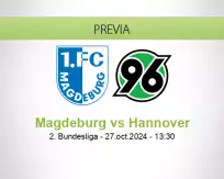 Pronóstico Magdeburg Hannover (27 octubre 2024)