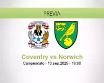 Pronóstico Coventry Norwich (13 septiembre 2025)