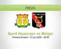 Pronóstico Sport Huancayo Melgar (21 junio 2025)
