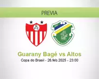 Pronóstico Guarany Bagé Altos (26 febrero 2025)