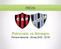 Pronóstico Patronato Almagro (28 septiembre 2025)