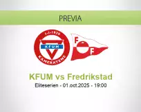 Pronóstico KFUM Fredrikstad (01 octubre 2025)