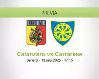 Pronóstico Catanzaro Carrarese (13 setiembre 2025)