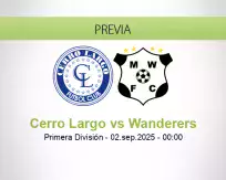Pronóstico Cerro Largo Wanderers (01 septiembre 2025)