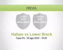 Pronóstico Hallam Lower Breck (03 agosto 2025)