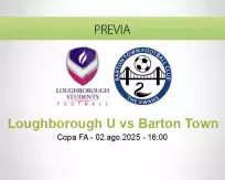 Pronóstico Loughborough U Barton Town (02 agosto 2025)