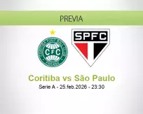 Pronóstico Coritiba São Paulo (25 febrero 2026)