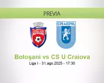 Pronóstico Botoşani CS U Craiova (31 agosto 2025)