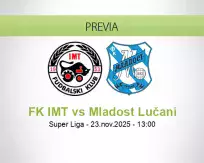 Pronóstico FK IMT Mladost Lučani (23 noviembre 2025)