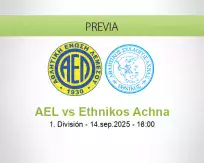Pronóstico AEL Ethnikos Achna (14 septiembre 2025)