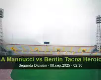 Pronóstico CA Mannucci Bentín Tacna Heroica (07 septiembre 2025)