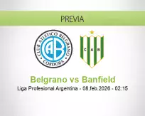 Pronóstico Belgrano Banfield (07 febrero 2026)