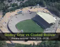 Pronóstico Godoy Cruz Ciudad Bolívar (13 febrero 2026)