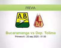 Pronóstico Bucaramanga Dep. Tolima (19 septiembre 2025)