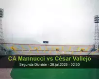 Pronóstico CA Mannucci César Vallejo (27 julio 2025)