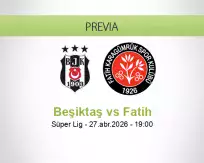 Pronóstico Beşiktaş Fatih (27 abril 2026)