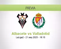 Pronóstico Albacete Valladolid (21 septiembre 2025)