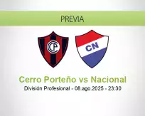 Pronóstico Cerro Porteño Nacional (08 agosto 2025)