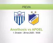 Pronóstico Anorthosis APOEL (29 noviembre 2025)