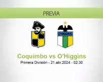 Pronóstico Coquimbo O'Higgins (20 abril 2024)