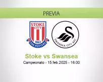 Pronóstico Stoke Swansea (15 febrero 2025)