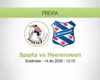 Pronóstico Sparta Heerenveen (14 diciembre 2025)