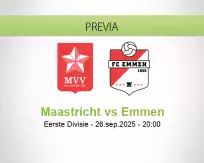 Pronóstico Maastricht Emmen (26 septiembre 2025)