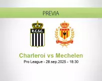 Pronóstico Charleroi Mechelen (28 septiembre 2025)